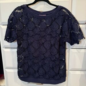 Lilly Pulitzer Navy Lace Women's Top